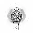 A clock and the phrase carpe diem memento mori tattoo design idea