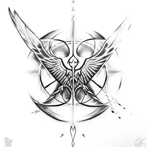 golden snitch and deathly hallows tattoo design idea