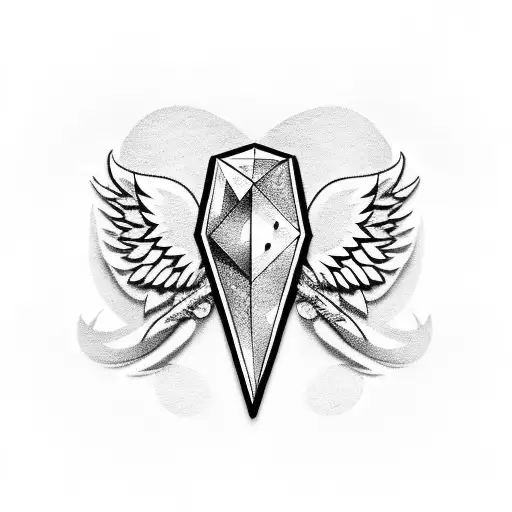 roses brass knuckles diamond wings  tattoo design idea
