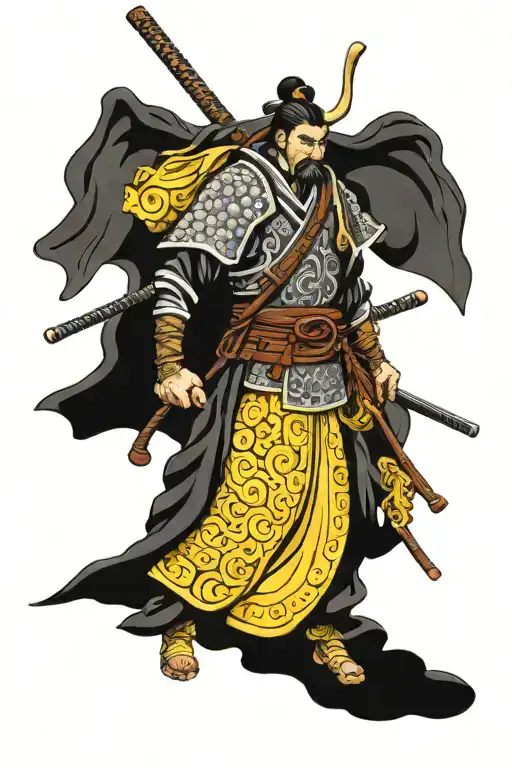 Ukrainian samurai  ronin descendant of Mazepa tattoo design idea