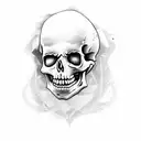 skeleton driving van drinking beer tattoo design idea