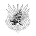 mexican eagle  tattoo design idea