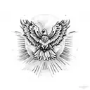 mexican eagle  tattoo design idea