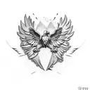 mexican eagle  tattoo design idea