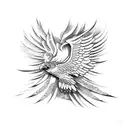 mexican eagle  tattoo design idea