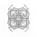 Incorporate a geometrically perfect labyrinth into an impossible shape tattoo design idea