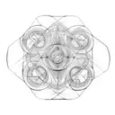 Incorporate a geometrically perfect labyrinth into an impossible shape tattoo design idea