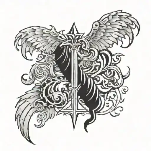 Spine tattoo  The father the son and the holy ghost  tattoo design idea