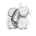 hammer tomatoes saw tattoo design idea