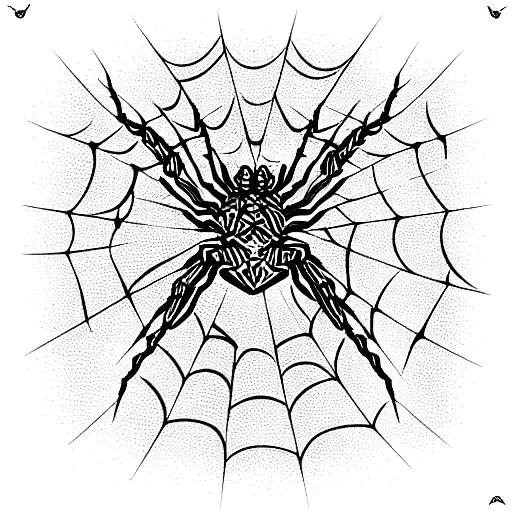 Spider Web tattoo design idea