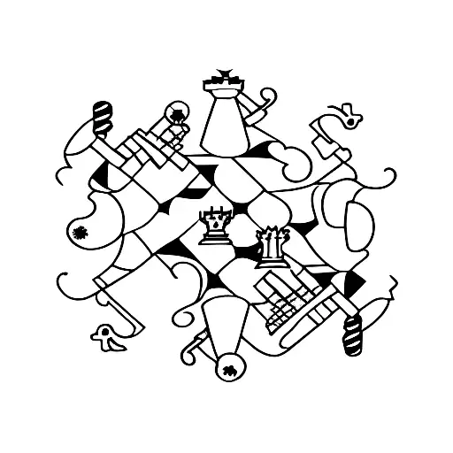 Chess Pieces with Road: Combine chess pieces with a winding road or path, conveying the idea that each move you make is  tattoo design idea