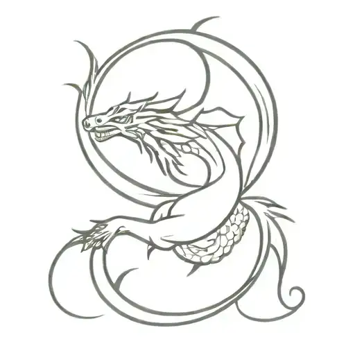 ouroboros dragon tattoo design idea