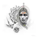 Virgen Maria tattoo design idea