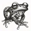 side view of a frog tattoo design idea