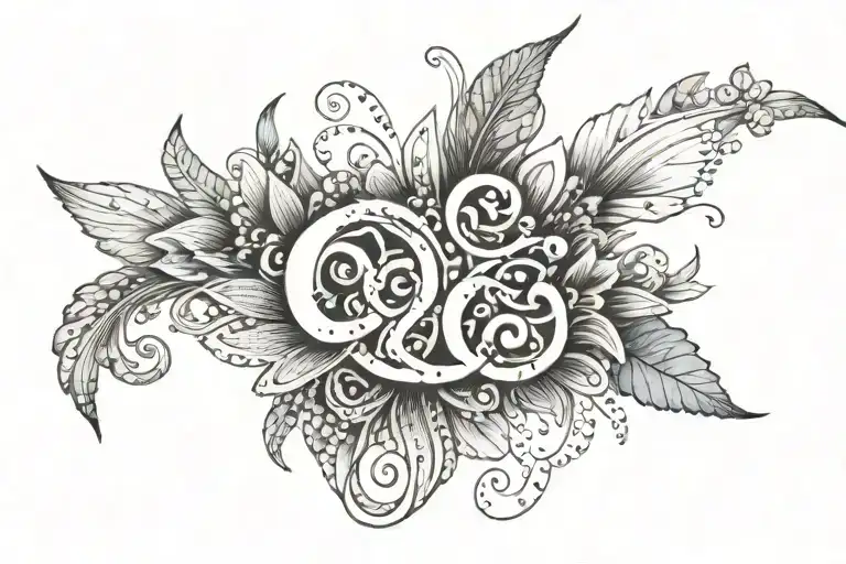 make a lettering from HANNAH & MONA tattoo design idea