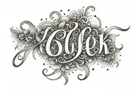 make a lettering from HANNAH & MONA tattoo design idea