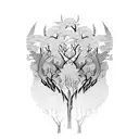 forest silhouette  tattoo design idea