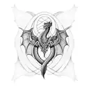 Dragon celtic tattoo design idea