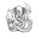 Dragon celtic tattoo design idea
