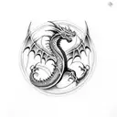 Dragon celtic tattoo design idea