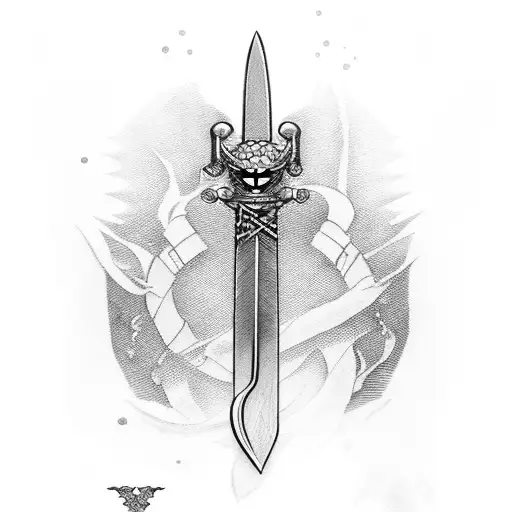 zoro's swords from one piece tattoo design idea