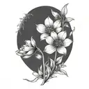 wildflower tattoo design idea