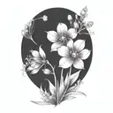 wildflower tattoo design idea