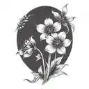 wildflower tattoo design idea