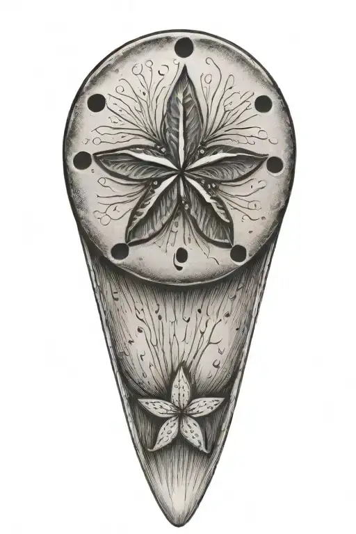 sand dollar tattoo design idea