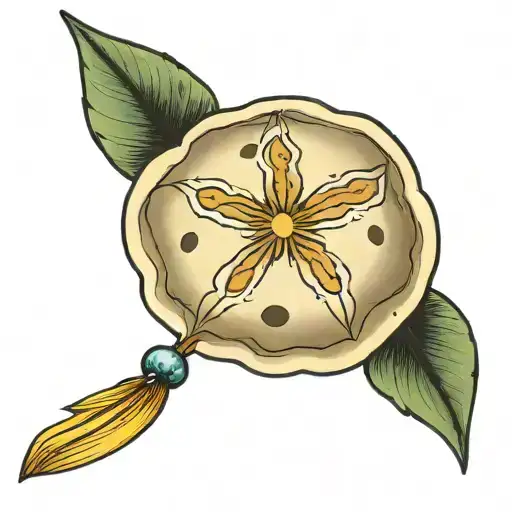 sand dollar tattoo design idea