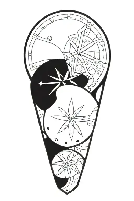 sand dollar bill tattoo design idea