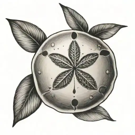 sand dollar tattoo design idea