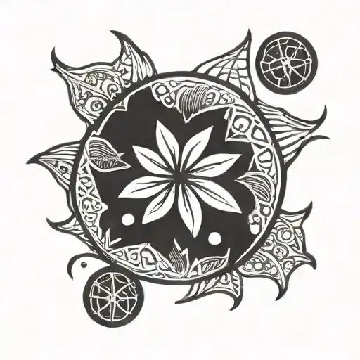 sand dollar tattoo design idea