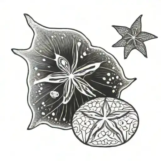 sand dollar tattoo design idea