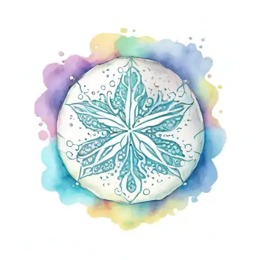 sand dollar tattoo design idea