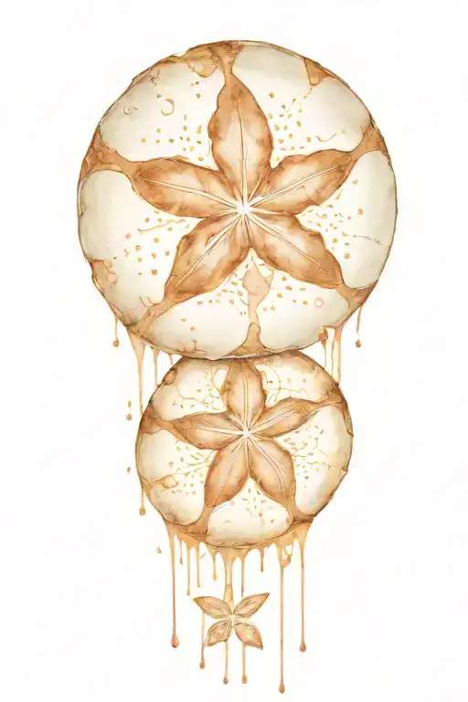 sand dollar tattoo design idea