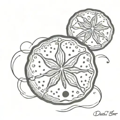 sand dollar tattoo design idea