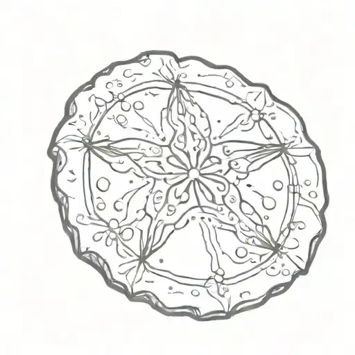 sand dollar tattoo design idea