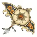 sand dollar tattoo design idea