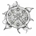 sand dollar tattoo design idea