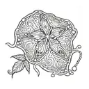 sand dollar tattoo design idea