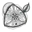 sand dollar tattoo design idea