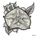sand dollar tattoo design idea