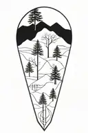pinetree tattoo design idea