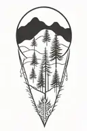 pinetree tattoo design idea