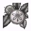 sand dollar tattoo design idea