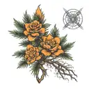 pinetree tattoo design idea