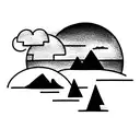 artistic,sun,sea,family,mountains,husband,life tattoo design idea