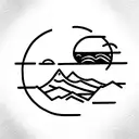 artistic,sun,sea,family,mountains,husband,life tattoo design idea