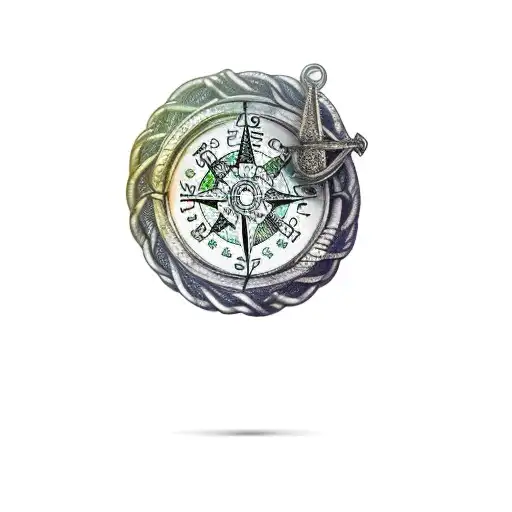a viking compass tattoo design idea